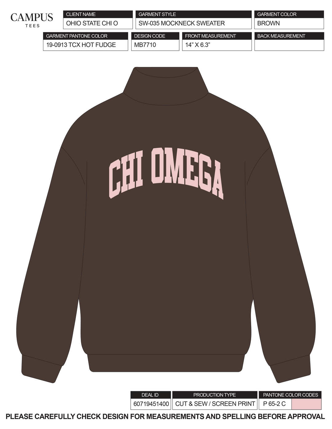 Ohio State Chi Omega Custom Merch