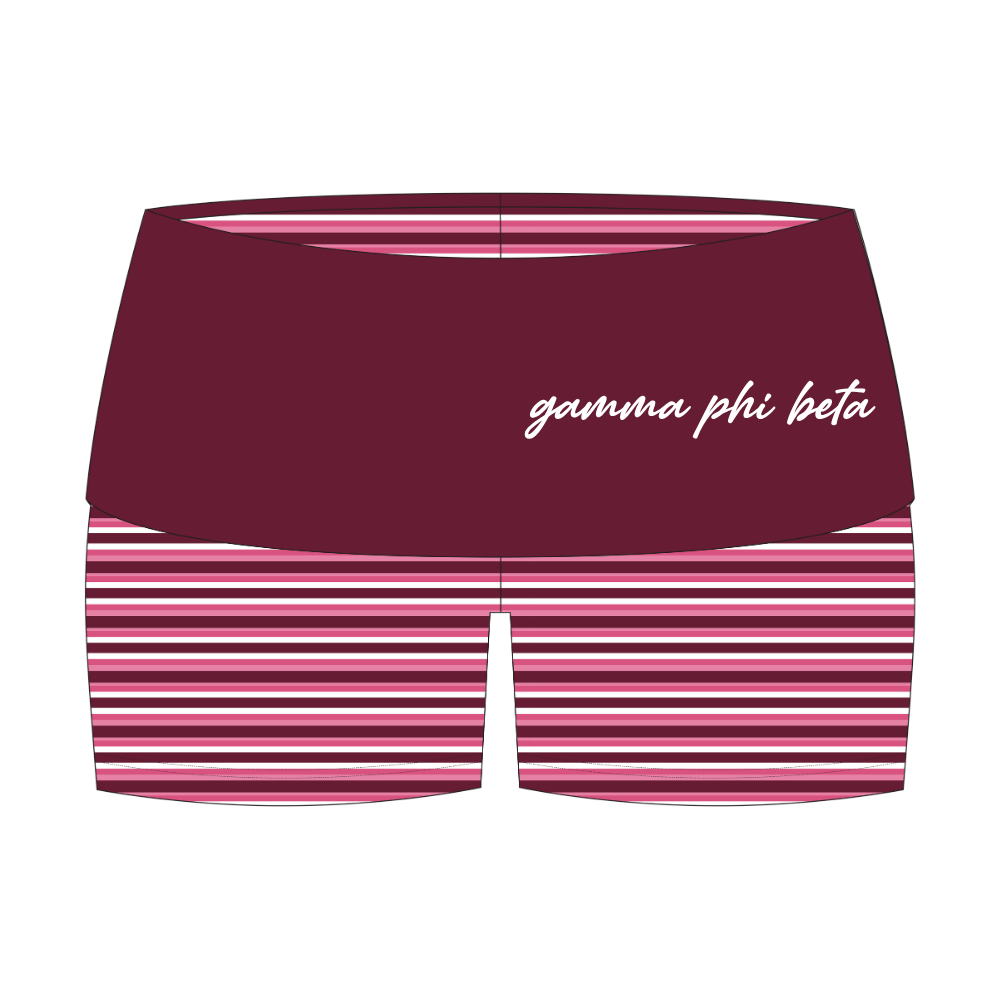Gamma Phi Beta Fold Over Shorts (PREORDER)
