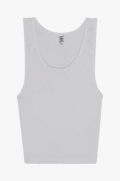 LA Apparel - 21308 Rib Crop Blank Tank