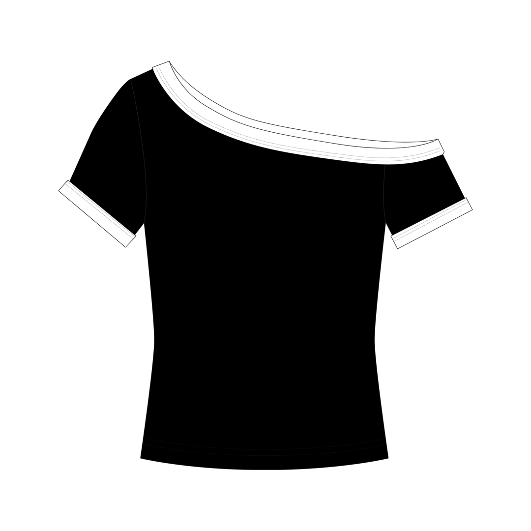 TP-021 CONTRAST OFF SHOULDER TEE ($29-$35)