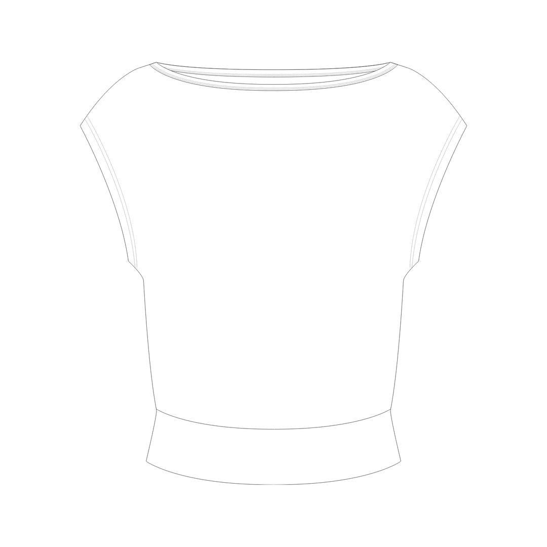 TP-051 CINCHED WAIST OFF THE SHOULDER TEE