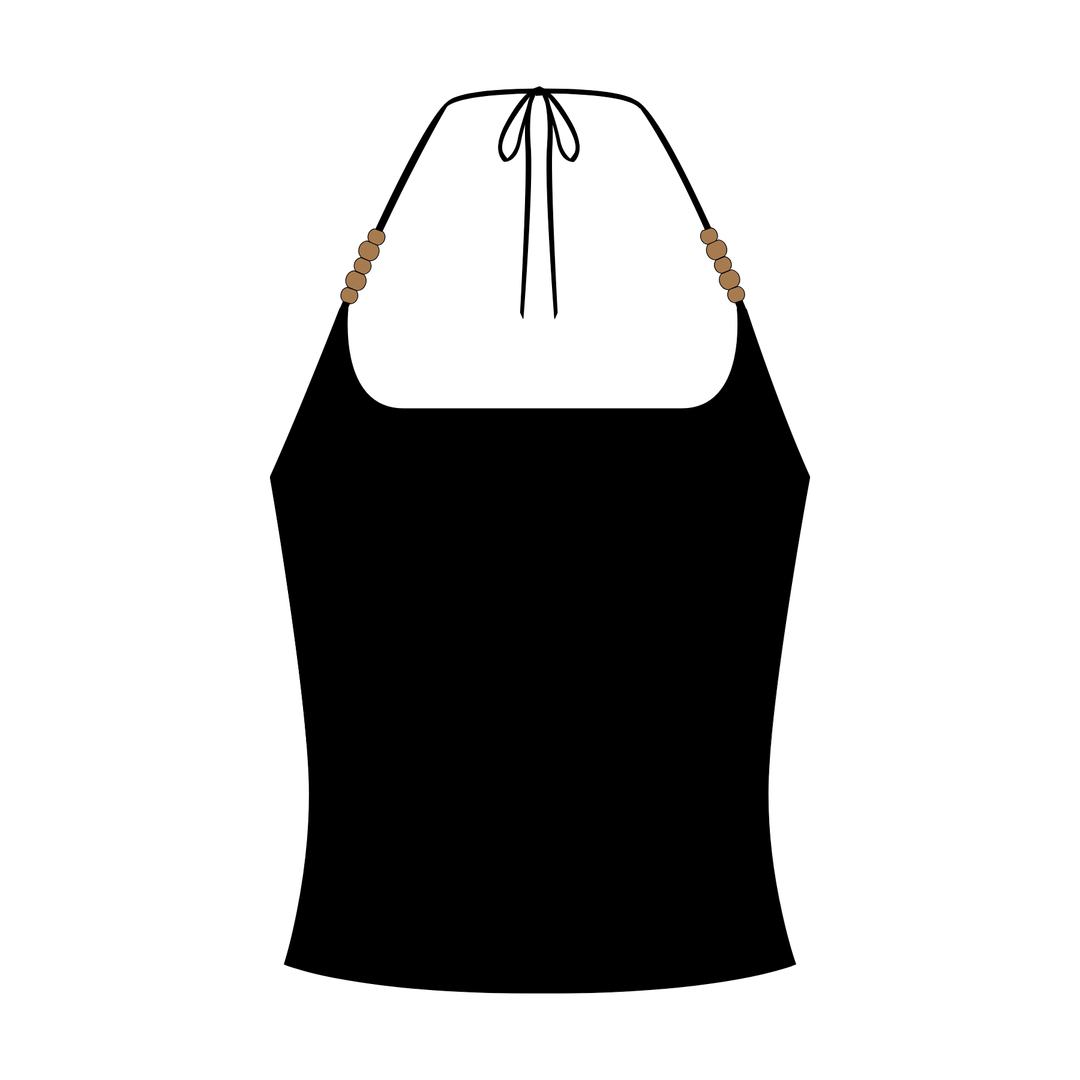 TN-055 BEADED HALTER