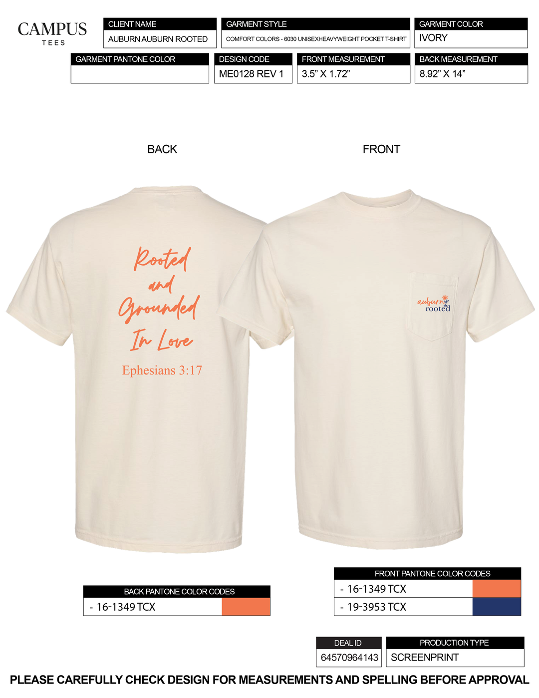 Auburn Auburn Rooted Custom Merch