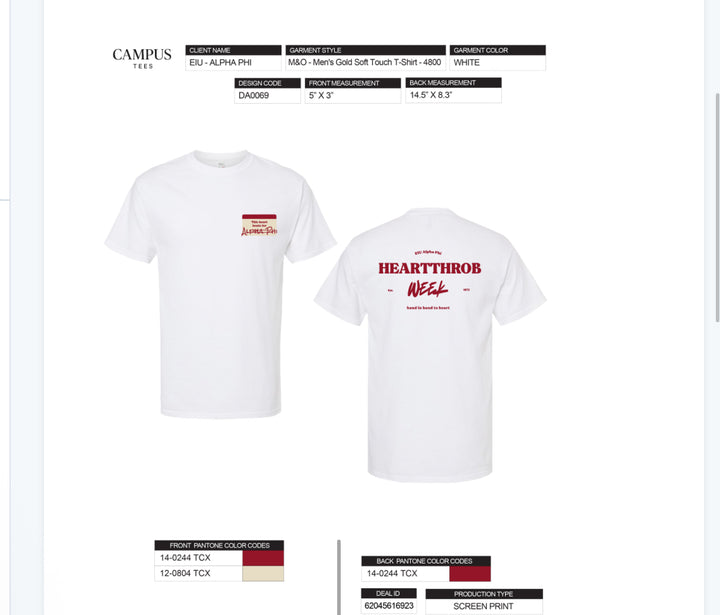 EIU Alpha Phi Custom Merch