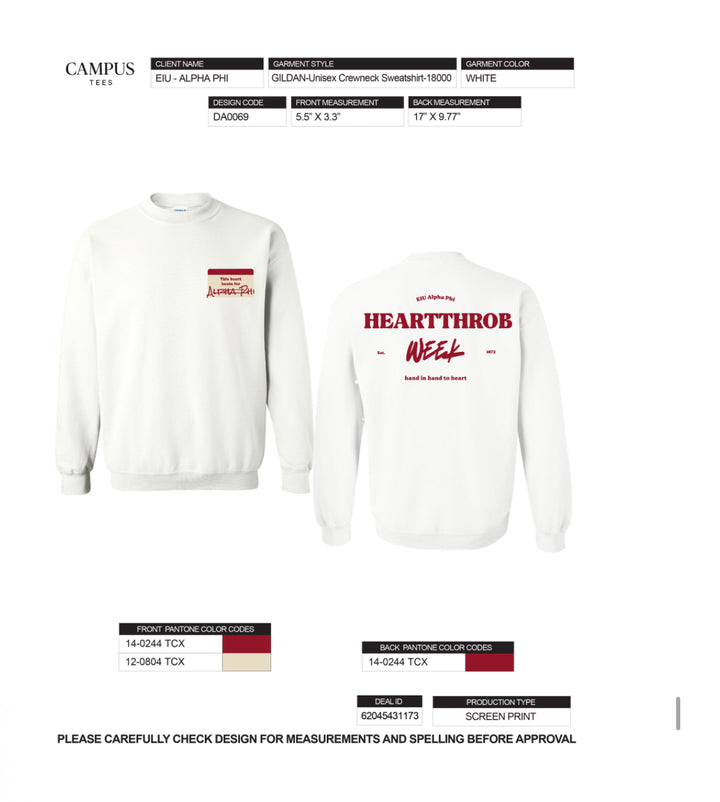 EIU Alpha Phi Custom Merch