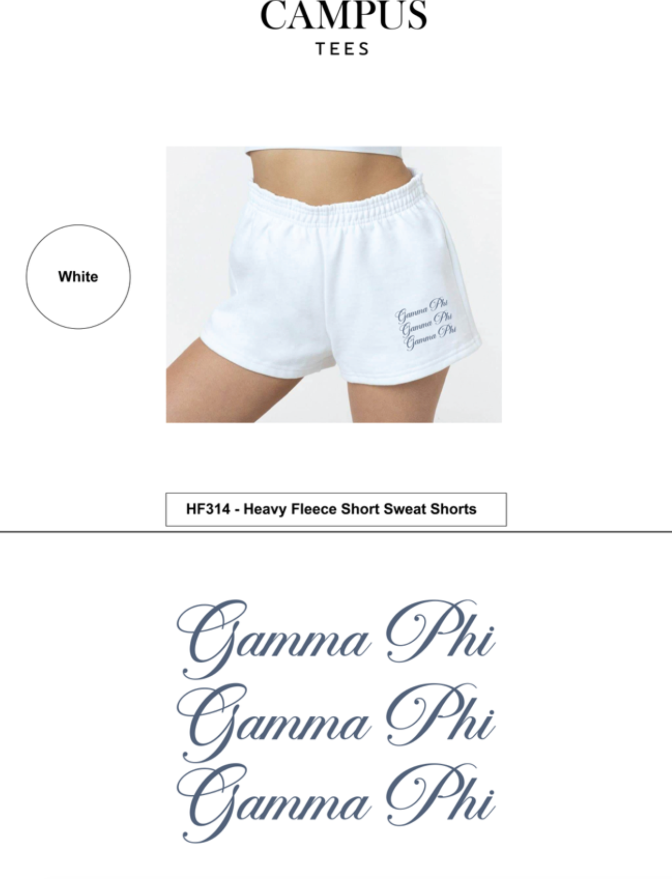 Duquesne Gamma Phi Shorts