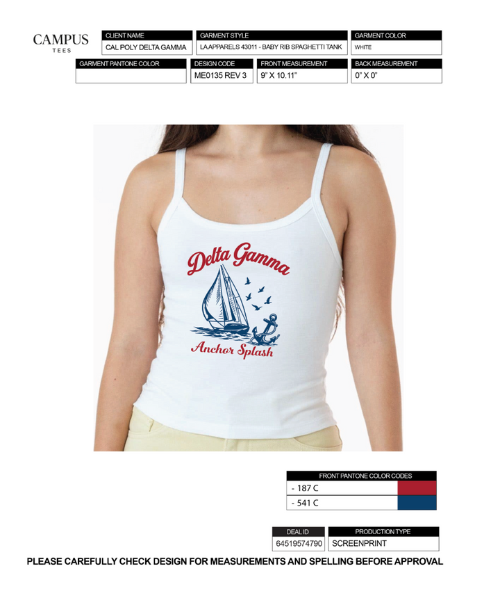 Cal Poly SLO Delta Gamma Anchor Splash