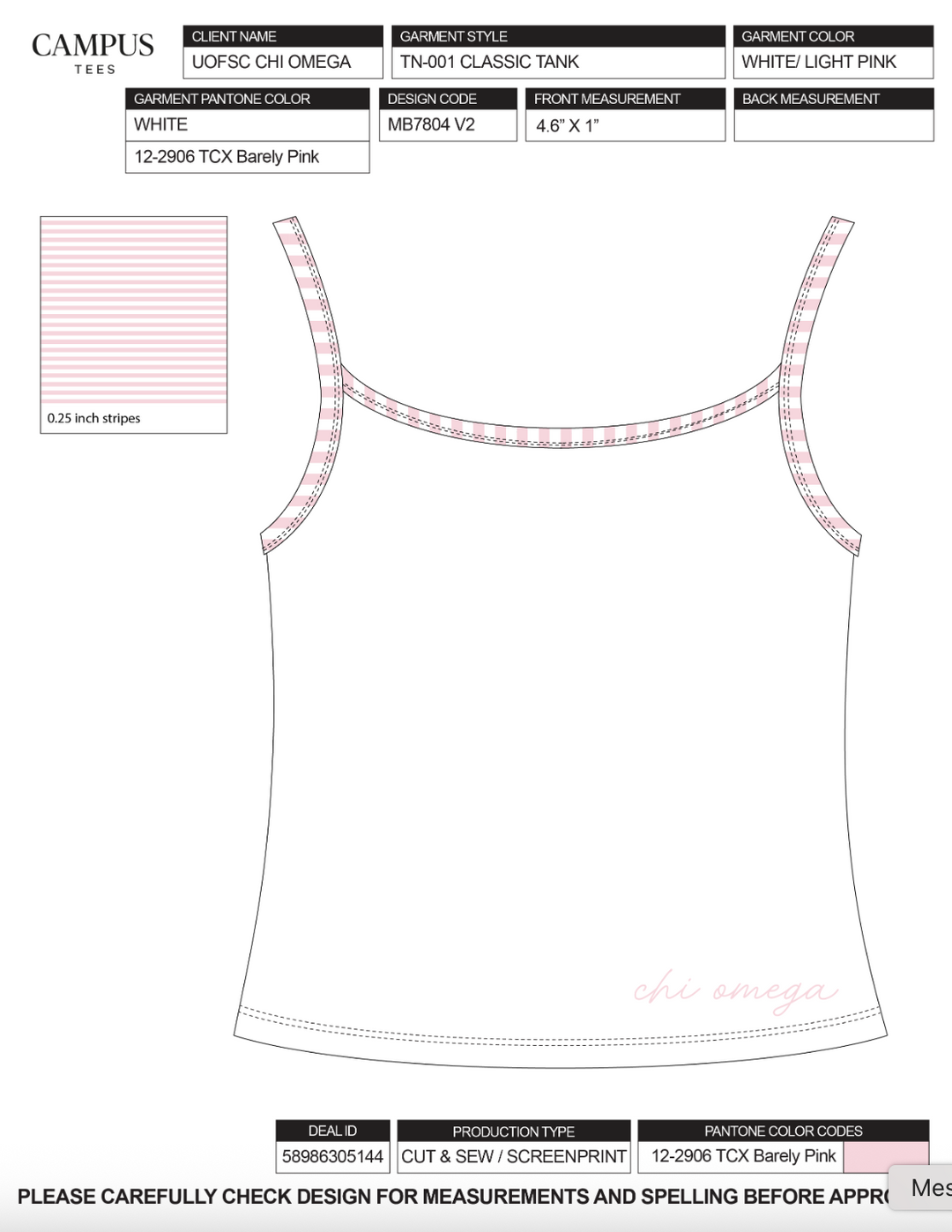 University of South Carolina Chi Omega Custom Merch