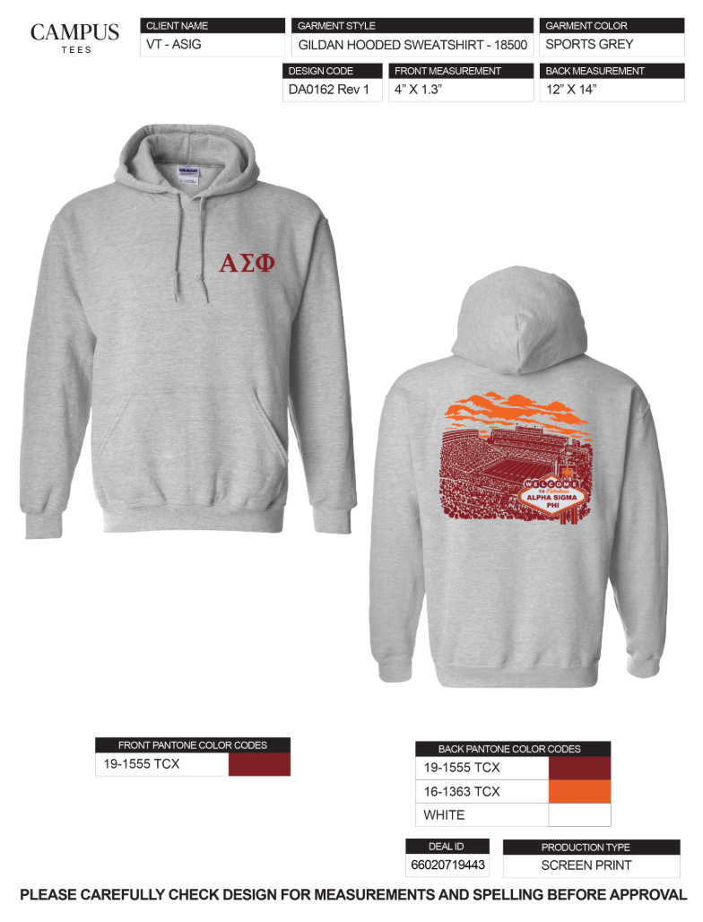 VT Alpha Sigma Phi Custom Merch