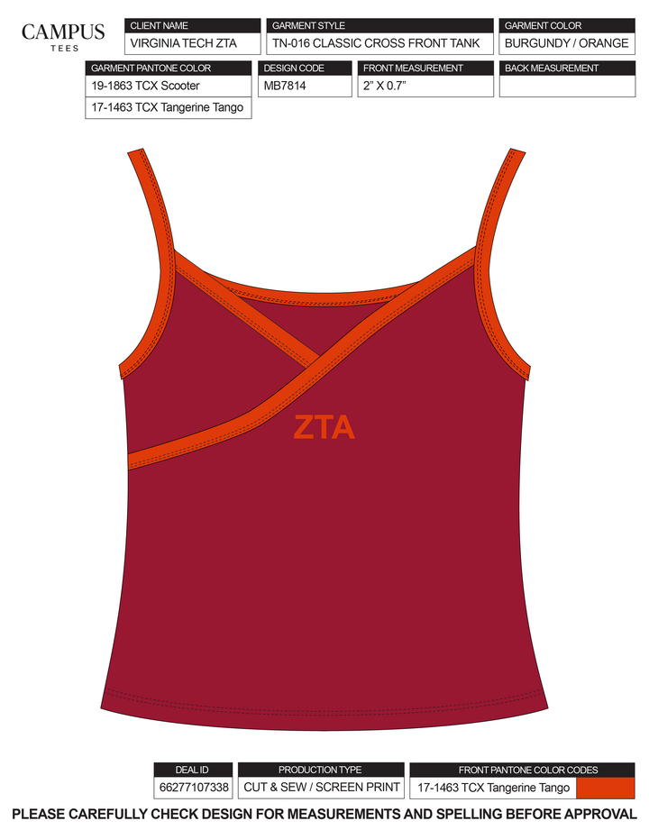 VT Zeta Tau Alpha Custom Merch