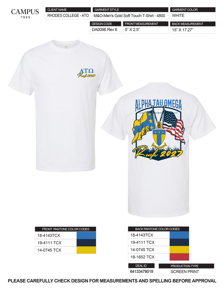 Rhodes College ATO Custom Merch